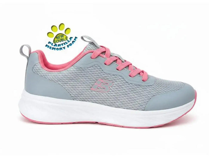 Breathable Sports Sneakers for Women with Double Memory Foam – Special Wide Fit, Lightweight and Comfortable for Daily Wear, Walking, and Work. Perfect cushioning and ventilation make them ideal running shoes. PlatiNum