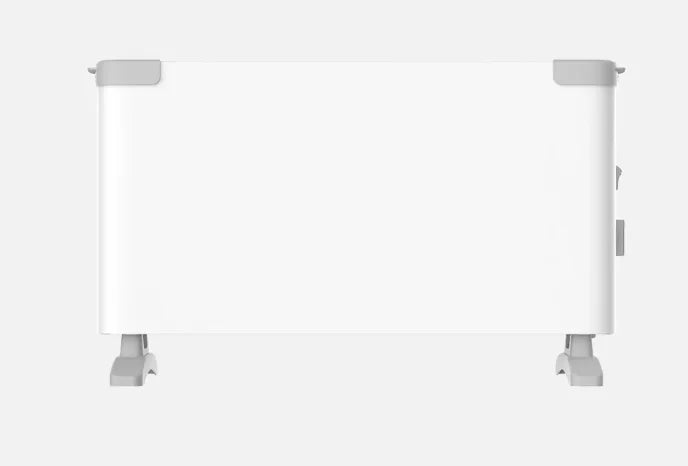 ABRILA Electric Convector Heater 2000W in White with Adjustable Thermostat, Overheat Protection, and Carry Handle, dimensions 32x54x20 cm, suitable for quick and efficient heating in any room.