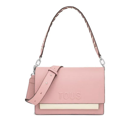 Borsa a tracolla media Tous Audree Saffiano rosa 2002358213
