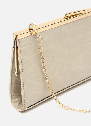 Borsa da festa Imelda piccola con tracolla e stampa animalier