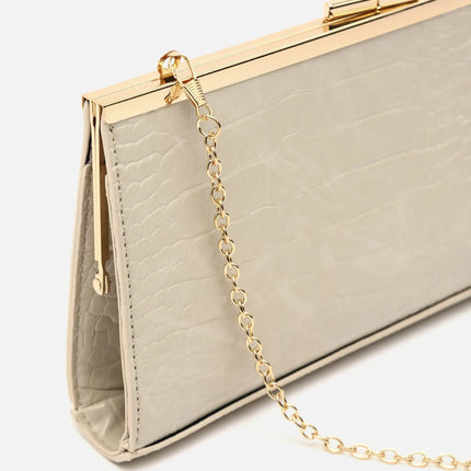 Borsa da festa Imelda piccola con tracolla e stampa animalier