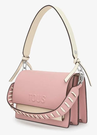 Borsa a tracolla media Tous Audree Saffiano rosa 2002358213