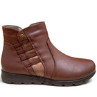 Flexpies women's leather sport ankle boots 1440 brown 106020 flexpies flat ankle boots women brands