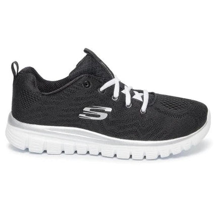Skechers Graceful Get Connected - Women's sneakers for casual wear featuring breathable Skech Knit upper, Memory Foam insole for comfort, and lightweight flexible sole, ideal for daily activities. PlatiNum