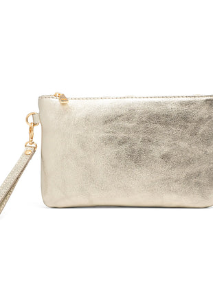 Pochette da Donna in Vera Pelle Made in Italy Mini Borsa a Mano con Tracolla e Bracciale - Mya di Mauro Pelletteria