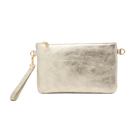 Pochette da Donna in Vera Pelle Made in Italy Mini Borsa a Mano con Tracolla e Bracciale - Mya di Mauro Pelletteria
