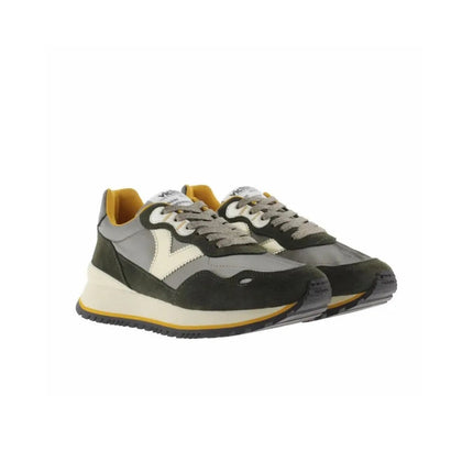 Victoria 1157115 Sneakers for Women in Khaki, Comfortable Lace-up Canvas Footwear with Flat Sole, Ideal for Spring and Outdoor Activities. PlatiNum