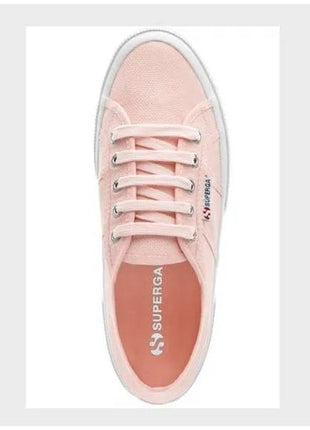 Superga Pink Sneakers for Women, canvas sports shoes made of strong breathable cotton with natural vulcanized rubber sole, ideal for casual use and outdoor activities. PlatiNum