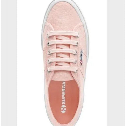 Superga Pink Sneakers for Women, canvas sports shoes made of strong breathable cotton with natural vulcanized rubber sole, ideal for casual use and outdoor activities. PlatiNum