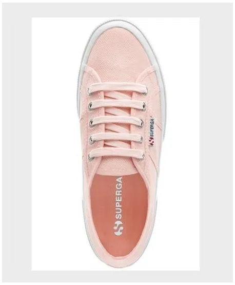 Superga Pink Sneakers for Women, canvas sports shoes made of strong breathable cotton with natural vulcanized rubber sole, ideal for casual use and outdoor activities. PlatiNum
