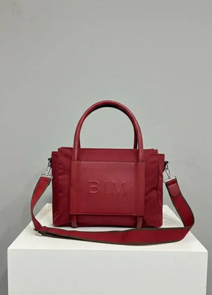 Borsa da donna in nylon e ecopelle |   Borsa shopper con manico lungo |   Ideale per tablet e uso quotidiano