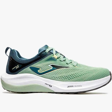 Joma Hombre Hispalis RHISPS2623 Running Shoes for Men, Caqui Color, Breathable Mesh Upper, Dual Density Cushioning, Ideal for Asphalt Training with 10 mm Drop and Durable Rubber Sole. PlatiNum
