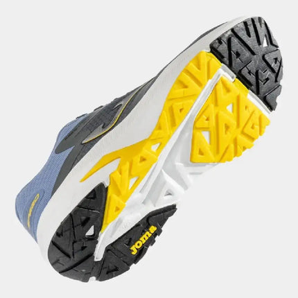 Joma R.Speed Men 2512 Grey Running Shoes offer excellent traction and cushioning, designed for men's training and asphalt races, featuring breathable mesh lining and rubber material for enhanced durability. PlatiNum