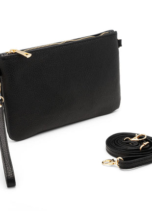 Pochette da Donna in Vera Pelle Made in Italy Mini Borsa a Mano con Tracolla e Bracciale - Mya di Mauro Pelletteria