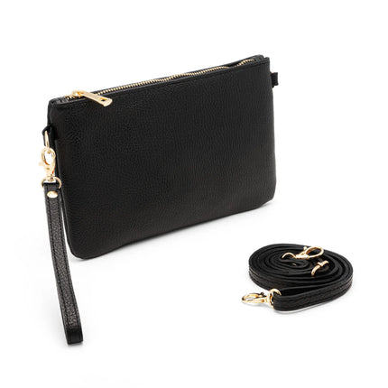 Pochette da Donna in Vera Pelle Made in Italy Mini Borsa a Mano con Tracolla e Bracciale - Mya di Mauro Pelletteria