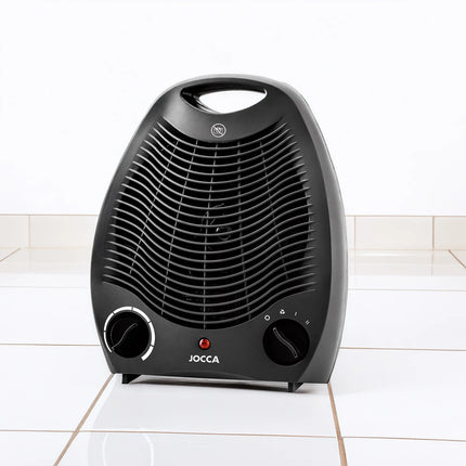 Jocca electric heater, portable, compact size, with 2 speeds of heat function, fan function, ambient temperature regulator and 2000w of power