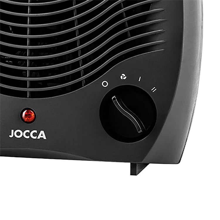 Jocca electric heater, portable, compact size, with 2 speeds of heat function, fan function, ambient temperature regulator and 2000w of power
