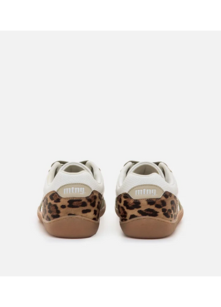 Leopard Print Barefoot Sneakers for Women by Mustang Free, lightweight with flexible sole, ideal for transitioning to barefoot shoes, available in sizes 36 to 41, perfect for casual and urban styles. PlatiNum