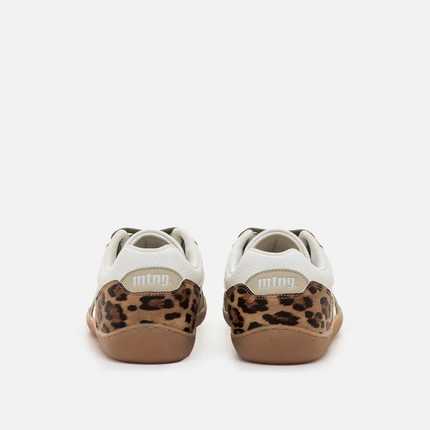 Leopard Print Barefoot Sneakers for Women by Mustang Free, lightweight with flexible sole, ideal for transitioning to barefoot shoes, available in sizes 36 to 41, perfect for casual and urban styles. PlatiNum