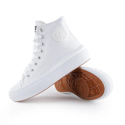 High-top Canvas Shoes for Women by ANDY-Z AZ1007 with Zip Closure, Textile Lining, Comfortable Platform Sole, and Non-Slip Design, Ideal for Casual and Outdoor Use. Perfect Women's Footwear for Spring and Autumn. PlatiNum
