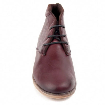 Leather ankle boot with wedge for women. Akila leather polish 104902