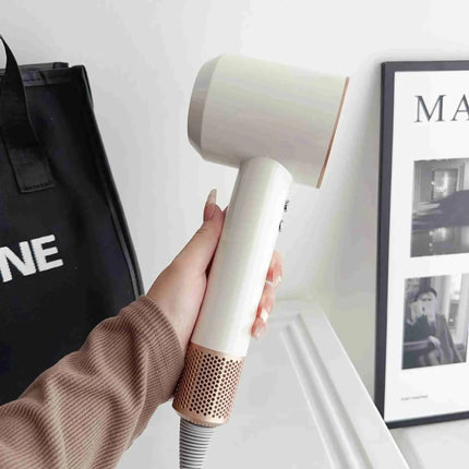 Professional hair dryer with negative ions, quick-drying bladeless dryer, powerful and lightweight, anti-frizz technology for hair care, home use