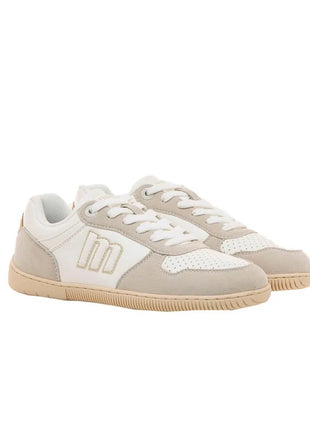 Barefoot Mustang 60840 Women's Sneakers in White-Grey - Comfortable Lace-Up Design with 3 cm Heel Height and Textile Lining, Perfect for Daily Wear and Versatile Outfits, Ideal Comfortable Women's Shoes. PlatiNum