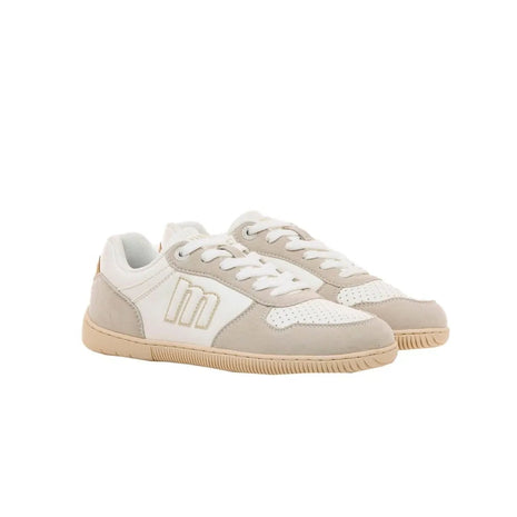 Barefoot Mustang 60840 Women's Sneakers in White-Grey - Comfortable Lace-Up Design with 3 cm Heel Height and Textile Lining, Perfect for Daily Wear and Versatile Outfits, Ideal Comfortable Women's Shoes. PlatiNum