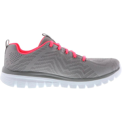 Skechers Graceful Get Connected - Women's Sneakers with Breathable Mesh Upper and Memory Foam Insole for Comfortable Daily Wear, Flexible Lightweight Sole, Ideal for Gym or Casual Outings. PlatiNum