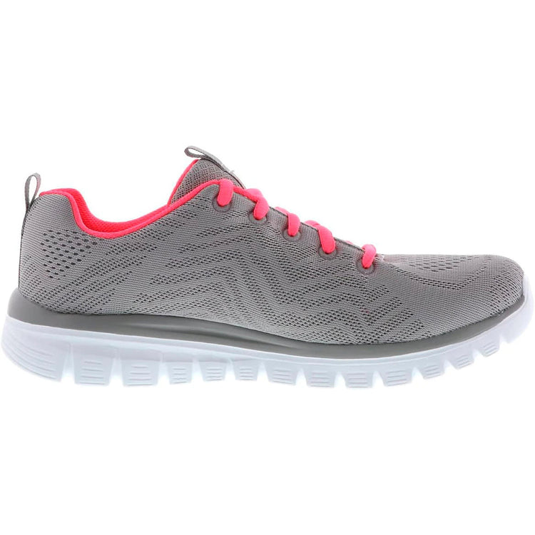 Skechers Graceful Get Connected - Women's Sneakers with Breathable Mesh Upper and Memory Foam Insole for Comfortable Daily Wear, Flexible Lightweight Sole, Ideal for Gym or Casual Outings. PlatiNum