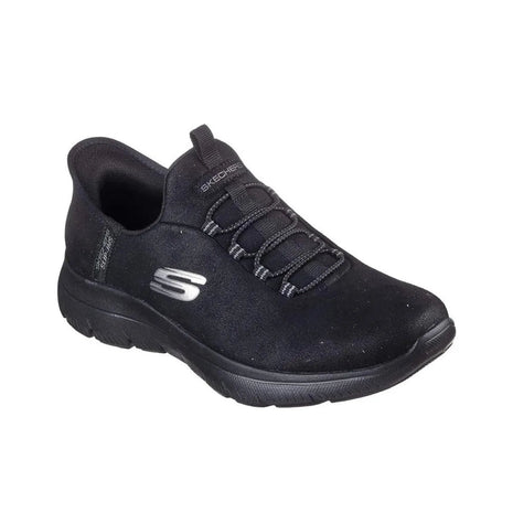 SNEAKERS SKECHERS UNKNOW TRAIL for women, lightweight black sneakers with shock-absorbing sole, non-slip traction for outdoor use, versatile design for casual and sporty looks. PlatiNum