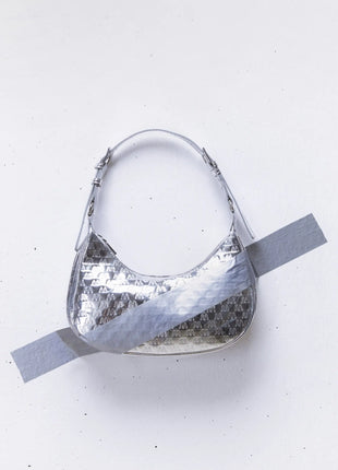 Borsa a tracolla piccola Misako Misra con manico regolabile e stampa monogramma Borse da donna
