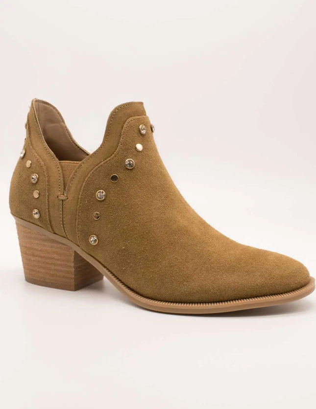 Carmela ankle boot 163147-02 camel suede for women