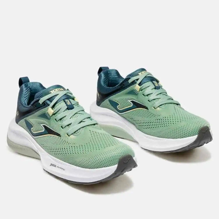 Joma Hombre Hispalis RHISPS2623 Running Shoes for Men, Caqui Color, Breathable Mesh Upper, Dual Density Cushioning, Ideal for Asphalt Training with 10 mm Drop and Durable Rubber Sole. PlatiNum