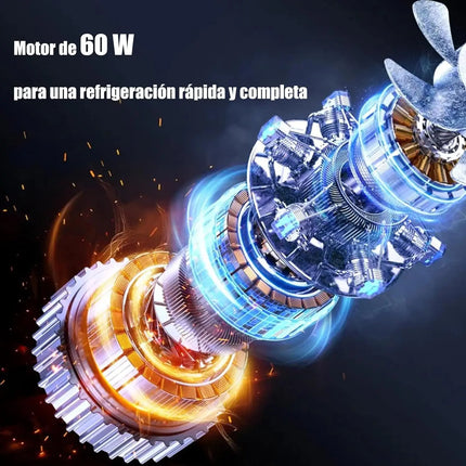 Ventilatore da terra silenzioso da 60 W con oscillazione omnidirezionale a 120º, 3 velocità turbo ed efficienza energetica - Ideale per soggiorno, camera da letto o ufficio