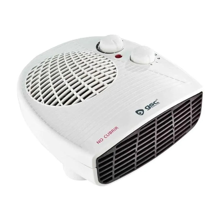 NIAROS HORIZONTAL HEATER 2000W Besah, electric heater with adjustable thermostat, 3 heat settings, overheat protection, and CE certificate for safe use. Ideal for low consumption heating in any space.