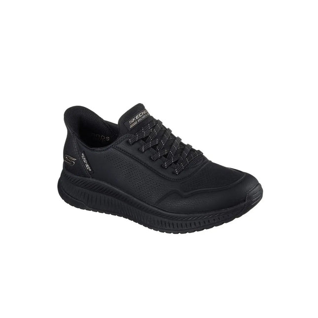 Skechers Bobs Squad 4 Women's Sneakers in Black - Comfortable and lightweight urban shoes with superior cushioning and a secure fit, perfect for casual and daily looks. PlatiNum
