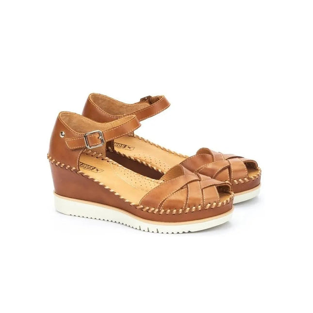 Pikolinos esparto wedges w3z-1840 women leather PlatiNum