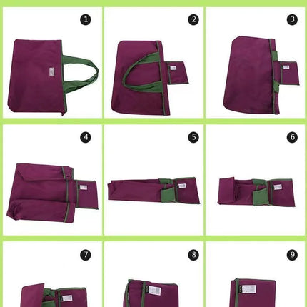 Borsa per la spesa grande pieghevole MIGLIORATA con coulisse in tinta unita, dimensioni 53 * 44 cm