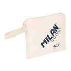 Borsa Milan serie 1918 gigante 403 - misura 26,5x22x3cm - chiusura con cerniera - 100% cotone - beige