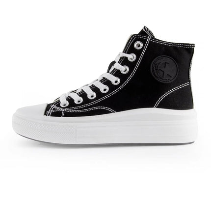 High-top Canvas Shoes for Women by ANDY-Z AZ1007 with Zip Closure, Textile Lining, Comfortable Platform Sole, and Non-Slip Design, Ideal for Casual and Outdoor Use. Perfect Women's Footwear for Spring and Autumn. PlatiNum