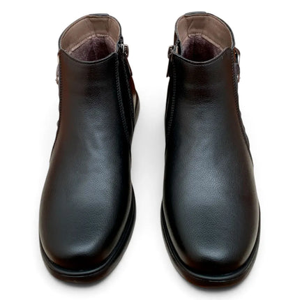 Flexpies 4003 women's leather sport ankle boots black 106606 flexpies flat ankle boots women brands