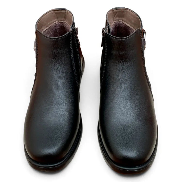 Flexpies 4003 women's leather sport ankle boots black 106606 flexpies flat ankle boots women brands