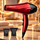 Professional Hair Dryer Sokany 2400W with Fast Drying, featuring 2 Speeds, 2 Temperatures, and 2 Concentrator Nozzles for Hair Care at Home or Salon Use.