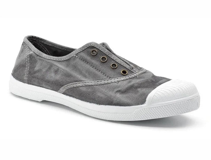 Natural world 102e women's gray canvas sneakers PlatiNum