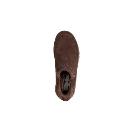 Skechers Easy Going - Modern Whisper Women's Brown Sneakers, comfortable and breathable footwear for autumn with a flat platform sole, perfect for casual wear and outdoor activities. PlatiNum