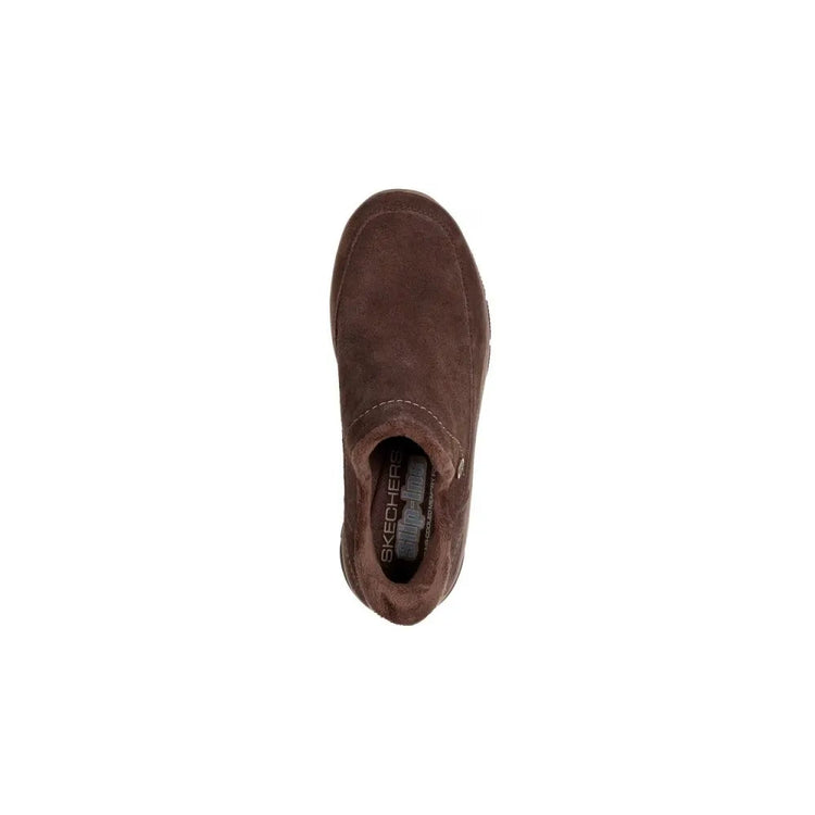 Skechers Easy Going - Modern Whisper Women's Brown Sneakers, comfortable and breathable footwear for autumn with a flat platform sole, perfect for casual wear and outdoor activities. PlatiNum