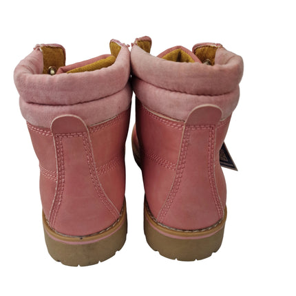 Refresh women's mountain boots pink color military casual boot track sole caramel laces leather insole padded collar comfort pasarela concept