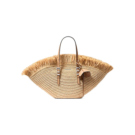 MICHAEL KORS Tote Isa Borsa piccola intrecciata a mano Colore naturale