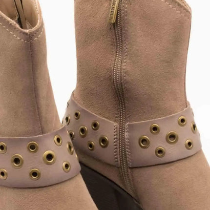 Carmela ankle boot 164132-02 taupe suede for women